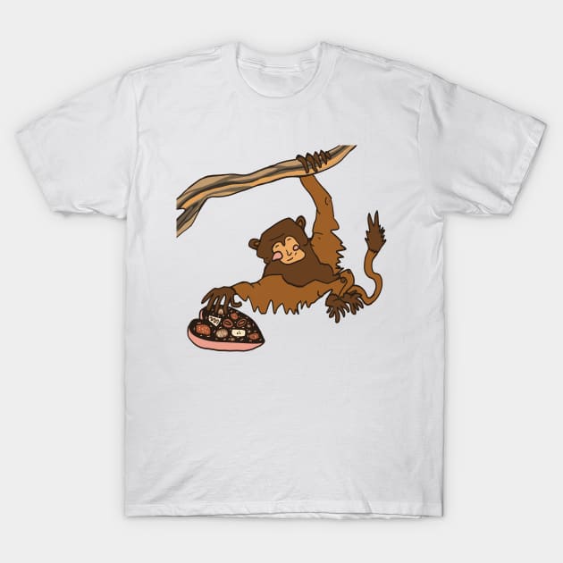 Hungry Monkey T-Shirt by Shadoodles